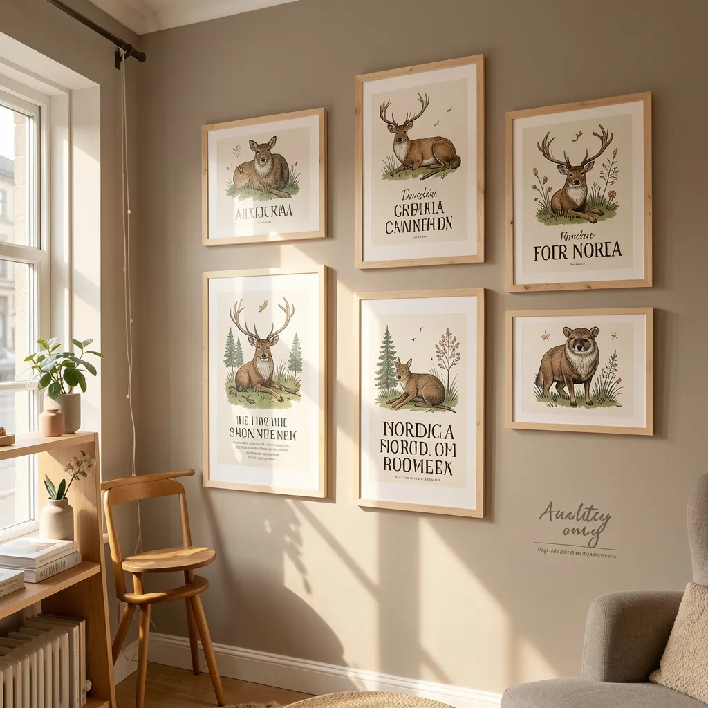 Illustration tools and materials arranged on workspace