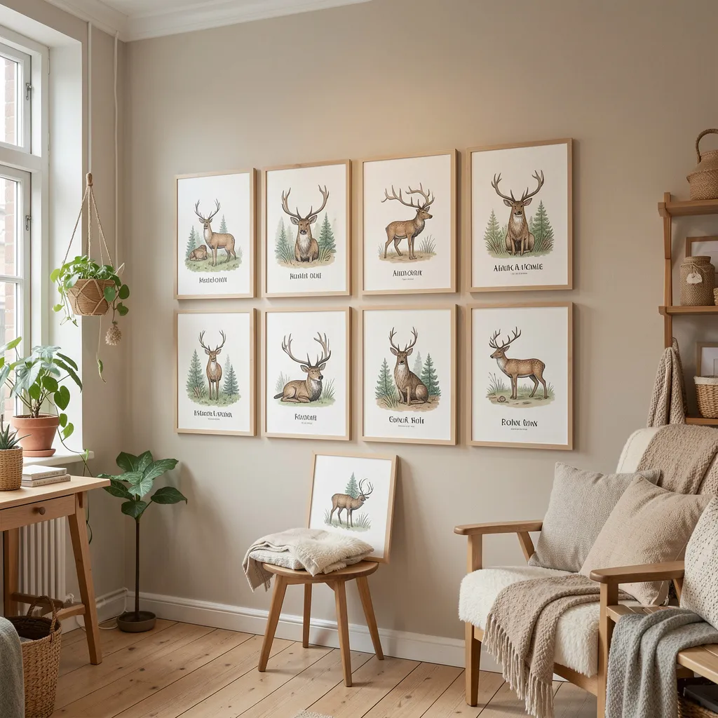 Forest creatures collection showing woodland animals