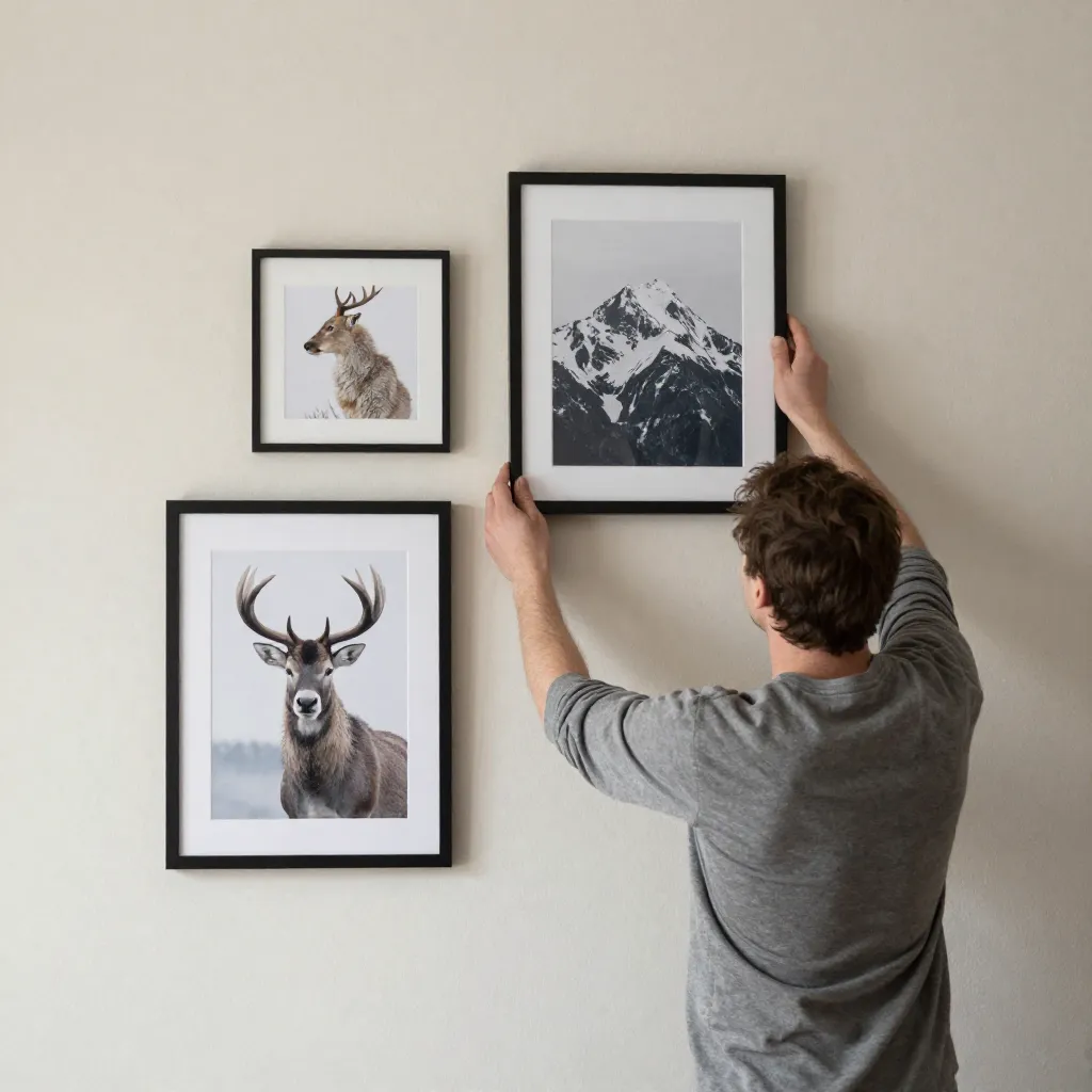Elk herd in meadow illustration
