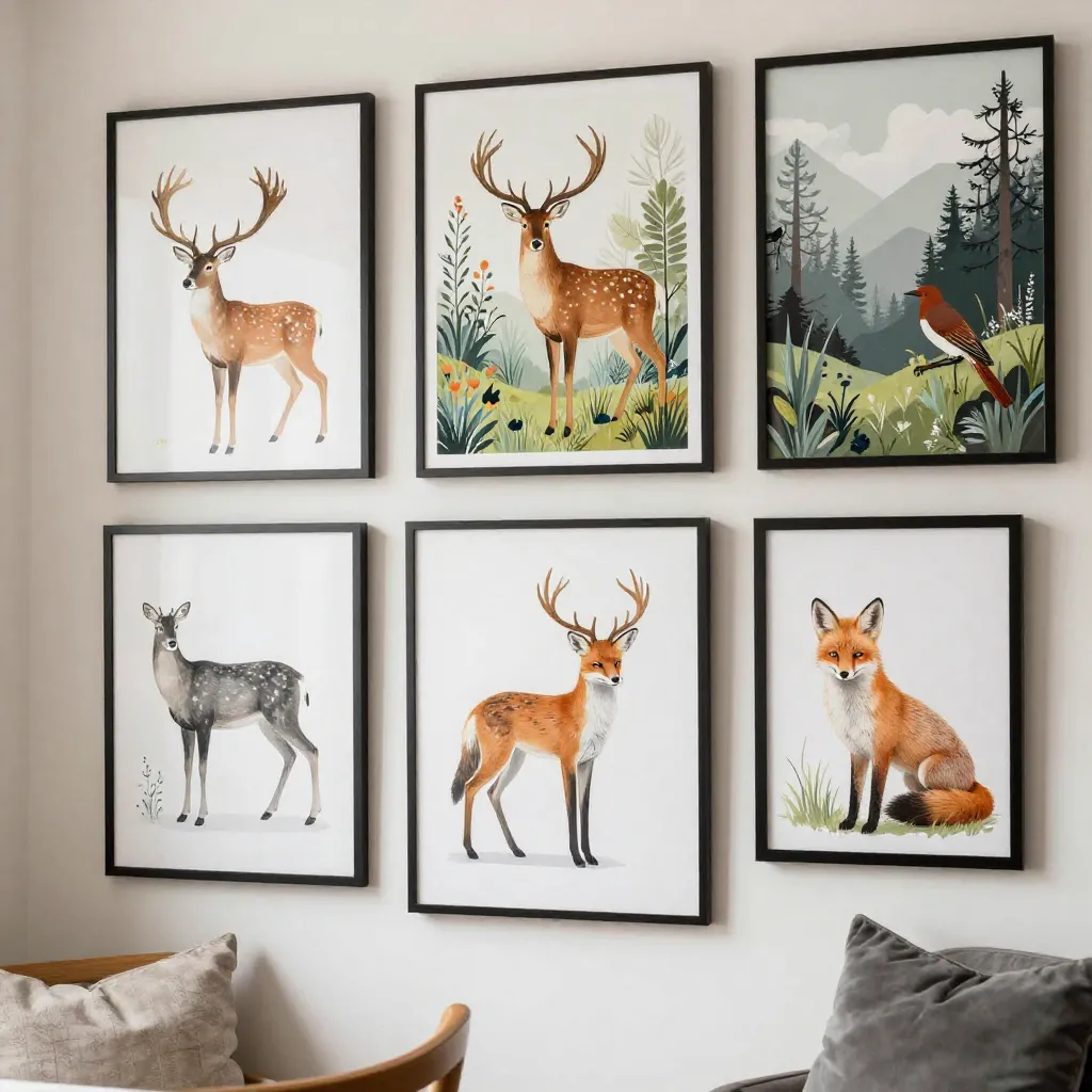 Bear in dense forest illustration